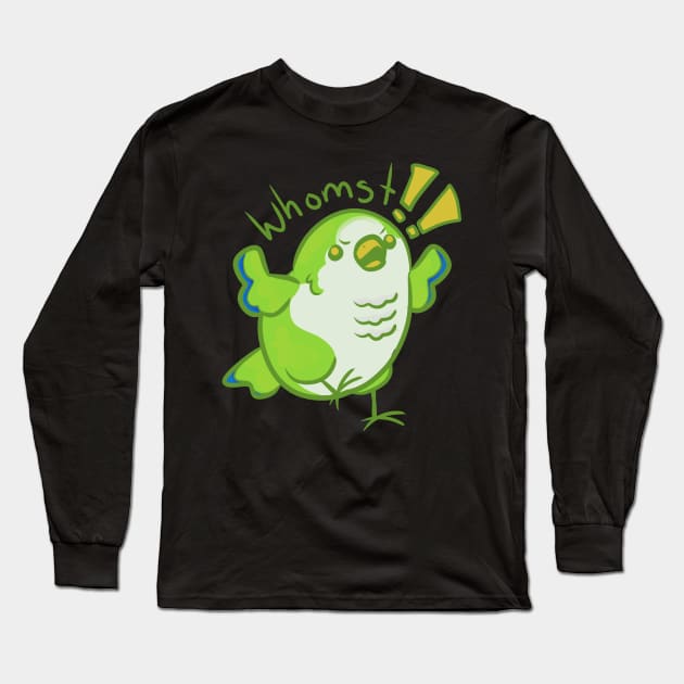 Whomst quaker parrot Long Sleeve T-Shirt by 1anioh